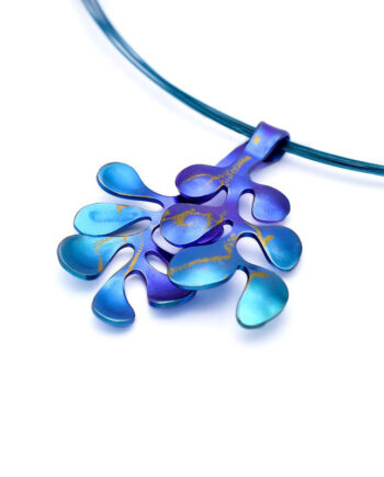 blue purple seaweed necklace 2