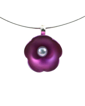 purple pearl flower pendant