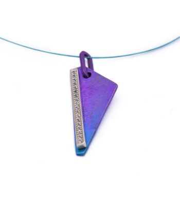purple triangle pendant