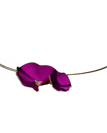 hot pink flower petal bracelet