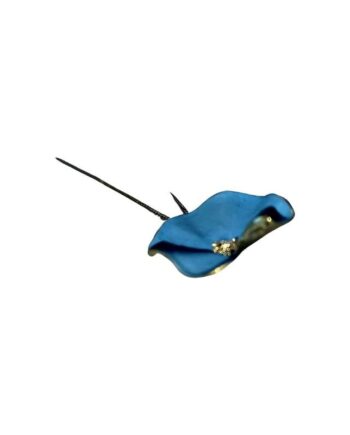 petrol blue flower pendant