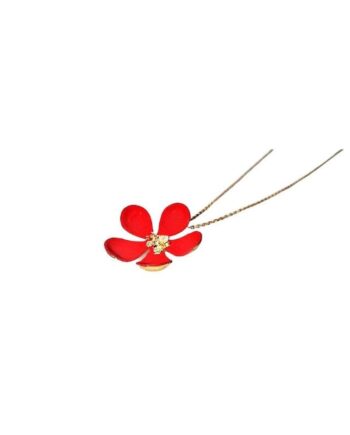red gold flower pendant