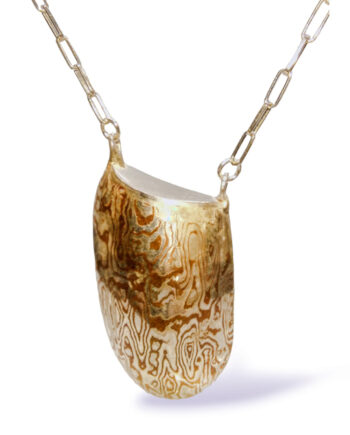 Mokume gane oval box motif