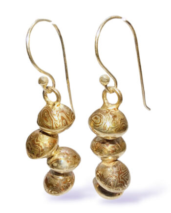 Mokume gane sculpture earrings