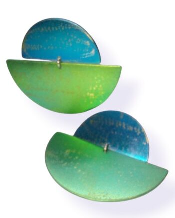 Anodizing titanium cicle earrings