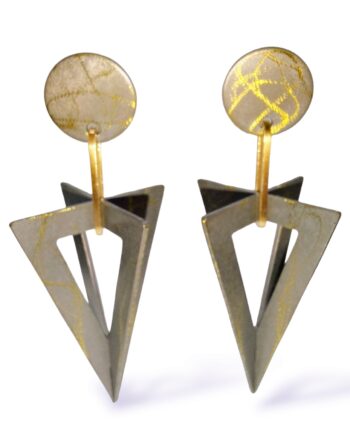 3D gray earrings