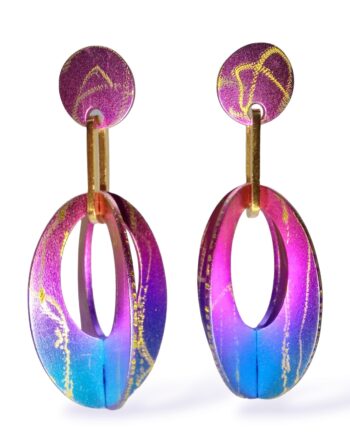 3D purpe earrings