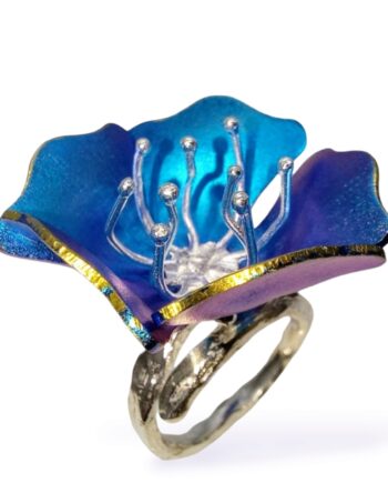 Anodizing titanium ring