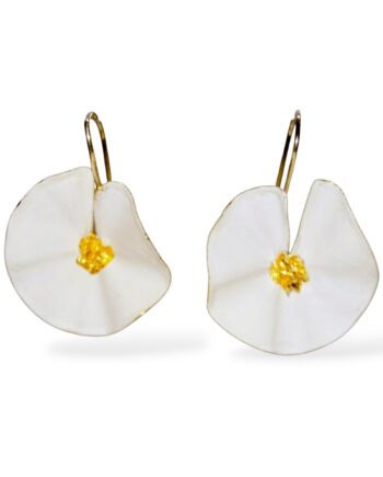 White earrings big