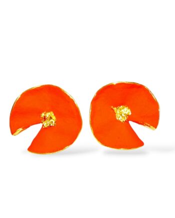 Small orange earrings
