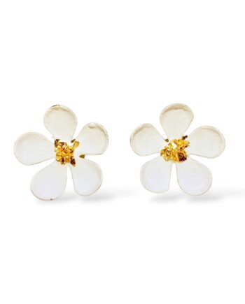 small white earrings