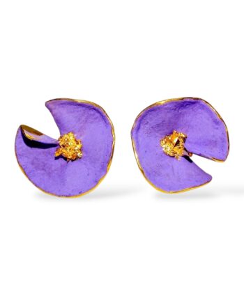 Earrings purple  small