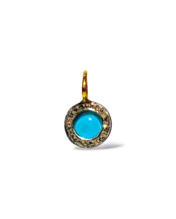Μοτιφ με 18Κ χρυσο μπριγιάν και doublet turquoise
